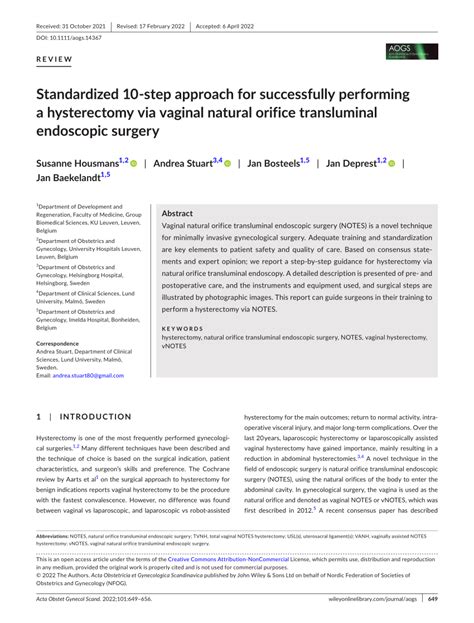 Pdf Standardized 10‐step Approach For Successfully Performing A