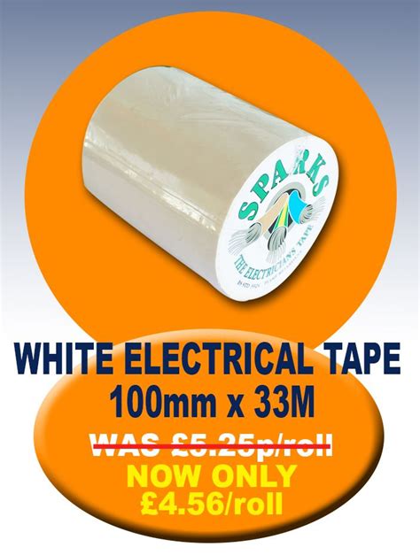 White Electrical Tape 100mm X 33m Now Only £456 A Roll Get This Deal