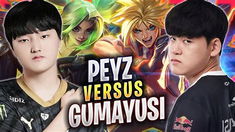 Gumayusi Vs Peyz T Gumayusi Plays Ezreal Adc Vs Gen Peyz Zeri