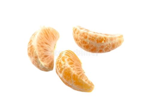 Three Parts Of Tangerine Stock Image Image Of Close 12373383