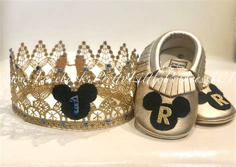 Mickey Mouse Baby Crown Kids King Crown Corona De Oro De Etsy