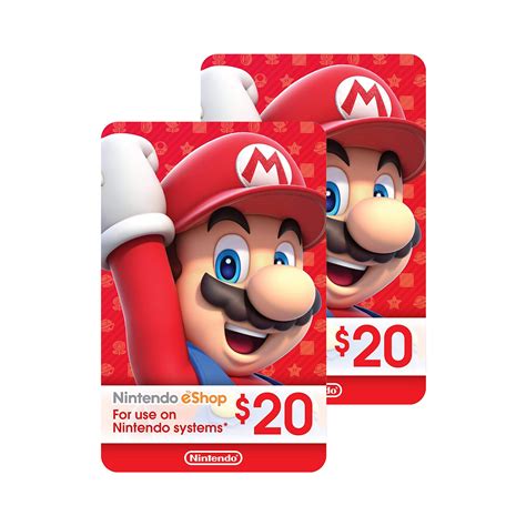 Walmart gift cards take the form of plastic cards or electronic gift card codes. Nintendo eShop Gift Card 2PK - $20.00 Each, 696055207473 - Walmart.com - Walmart.com