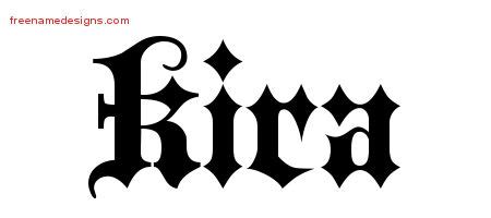 Kira english dành cho ai? Old English Name Tattoo Designs Kira Free - Free Name Designs