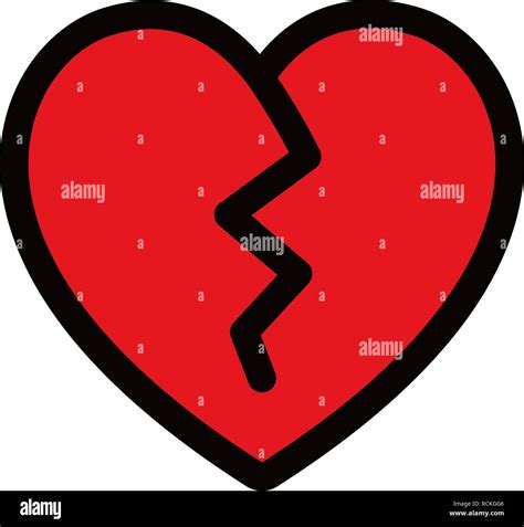 Corazón Lacerado Amor Triste Dolor Ilustración Vector Rojo Imagen