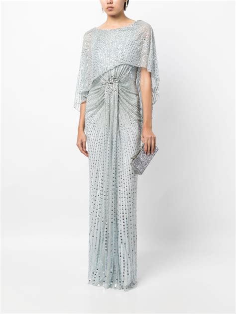 Jenny Packham Mae Sequinned Gown Farfetch