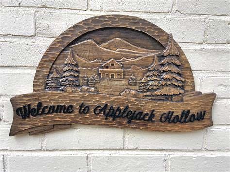 Cabin Welcome Sign With Customizable Name Etsy