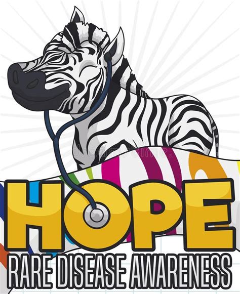 Zebra With Stethoscope Promoting Hope And Awareness For Rare Diseases