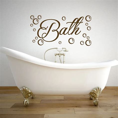 Bubbles And Bath Vinyl Posters Bathroom Wallpapers Bathtub Decals Cleaning Washroom Stickers