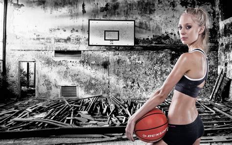 Baggrunde Kvinder Model Sidder Mode Basketball Sk Nhed