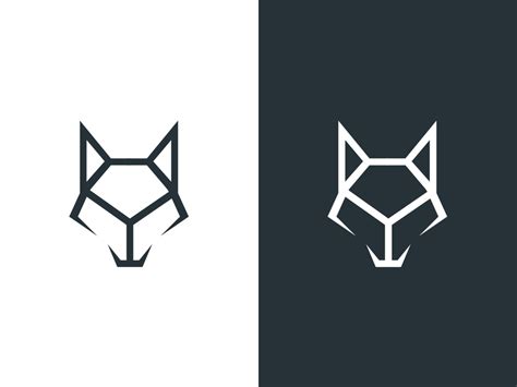 Logo Symbol For Wolf In 2020 Geometric Wolf Tattoo Geometric Wolf