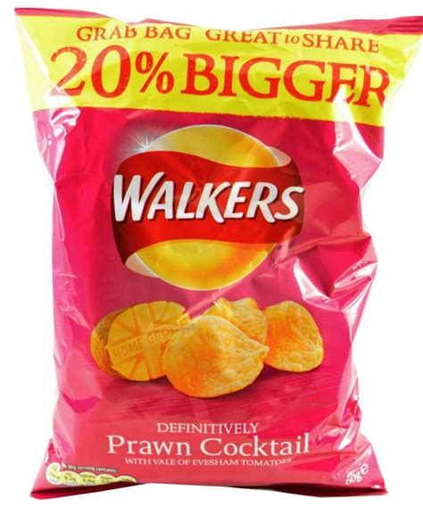 Walkers Grab Bag Prawn Cocktail Flavour Crisps 60g Approved Food