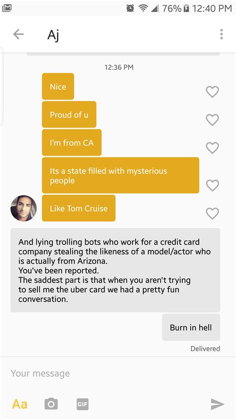Check spelling or type a new query. TN IRL: My Bumble Match Tried To Sell Me A Credit Card - That's Normal
