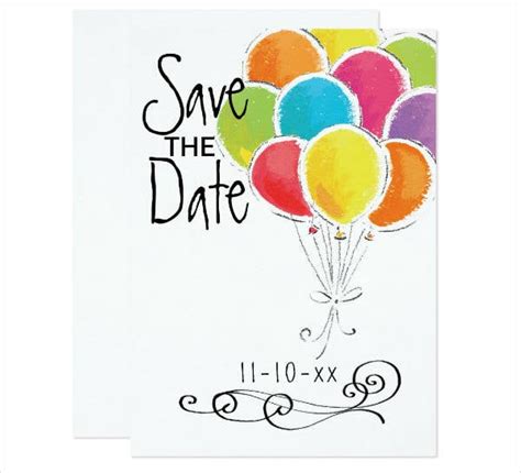 15 Save The Date Party Invitation Designs And Templates Psd Ai