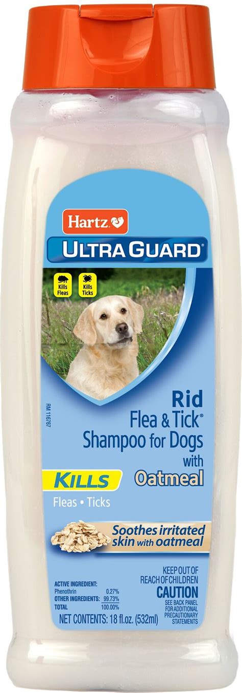 Hartz Ultraguard Rid Flea And Tick Oatmeal Dog Shampoo 18 Oz Bottle