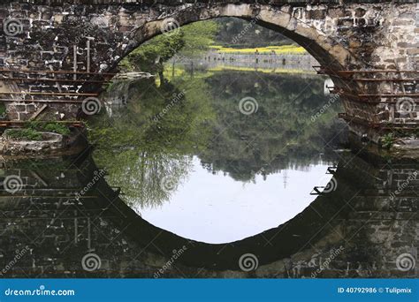 Ancient Chinese Covered Bridge Stock Photo Image Of Anhui Rough