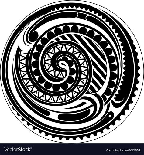 Maori Circle Tattoo Royalty Free Vector Image Vectorstock