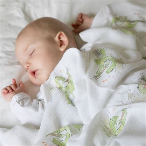 Bamboo Baby Swaddle Frog Blanket By The Little Art Collection