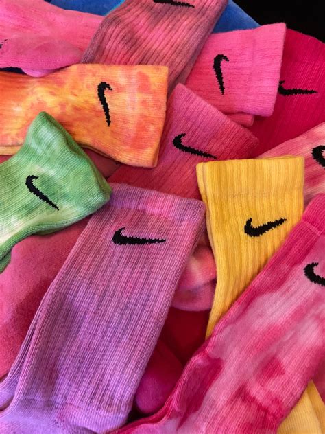 Tye Dye Nike Socks Summer Essential Design Yours All Sizes Etsy