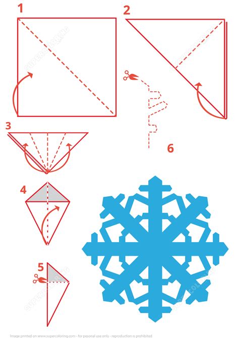 Cutting paper snowflakes is such a classic winter activity and fun for all ages! Snowflake Folding Instructions | Free Printable Papercraft ...