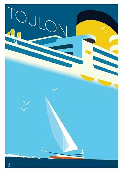 Il dessine en 2013 les premières affiches pour hyères tourisme. Le port de Toulon ~ Monsieur Z | Artwork by Richard ...