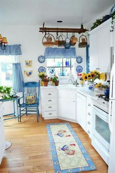 Inspiring Blue And White Kitchen Color Ideas 23 Homyhomee