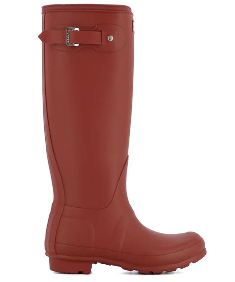Hunter Red Rubber Boots Red Womens Boots Italist