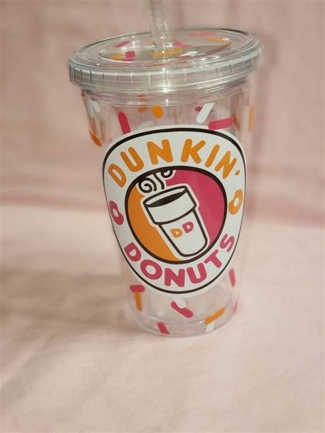 Dunkin Donuts Reusable Iced Coffee Cup Personalized Etsy Iced