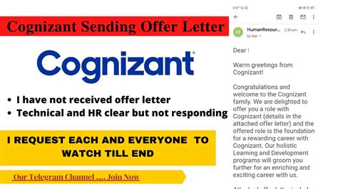 Cognizant Offer Letter Cognizant Sending Offer Letter 2021