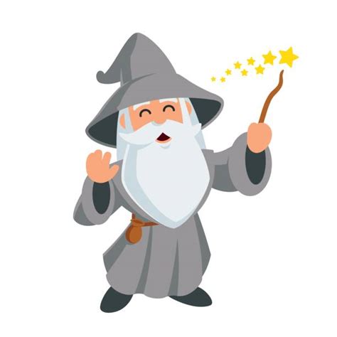 270 Wise Old Bearded Wizard Cartoon Character Stock Illustrations
