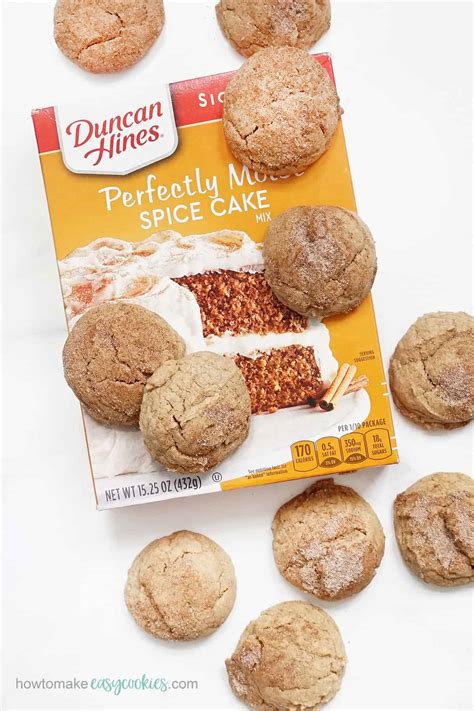 Easy Spice Cake Mix Cookies 3 Ingredient Seasonal Cookie Recipe