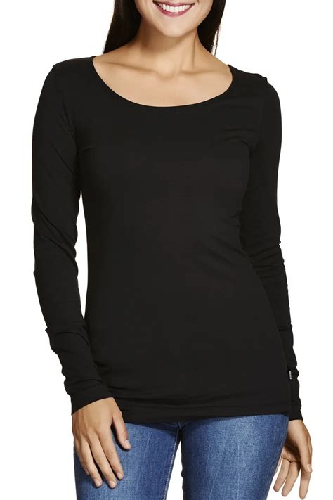 Women Black Plain Shirt With Long Sleeve And Slim Fit Buy Shirt Long