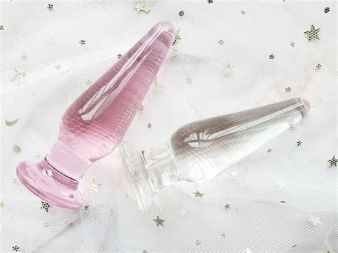 Mature Crystal Sex Toys Glass Butt Plug Small Glass Dildo Sex Toy T Glass Anal Beads For