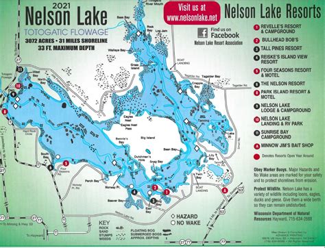 Nelson Lake Map Nelson Lake Resort Association