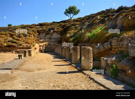 Greece Ancient Sanctuary Of The Kabeiroi Stock Photo Alamy