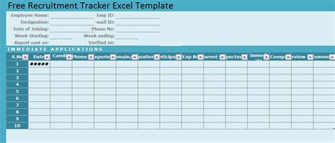 Applicant Tracking Spreadsheet Template Free Tutoreorg Master Of