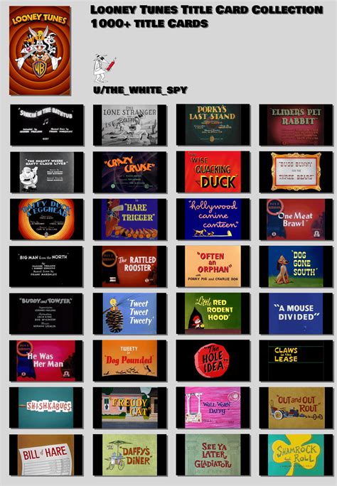 Collection Looney Tunes Title Cards 1930 1969 Rplexposters