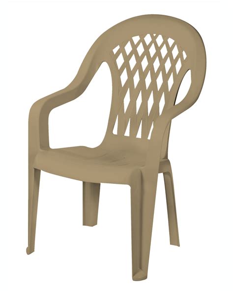 Grosfillex xa653096 / us653096 metro glacier white indoor / outdoor stacking resin chair. Gracious Living Lattice High Back Chair- Sandstone - Outdoor Living - Patio Furniture - Chairs ...