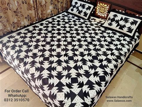 Sindhi Ralli Aplic Work Bed Sheets Online Work Bed Bed Sheets Bed