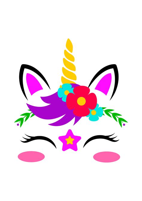 Unicorn Face With Flowers Free Svg File Svg Heart