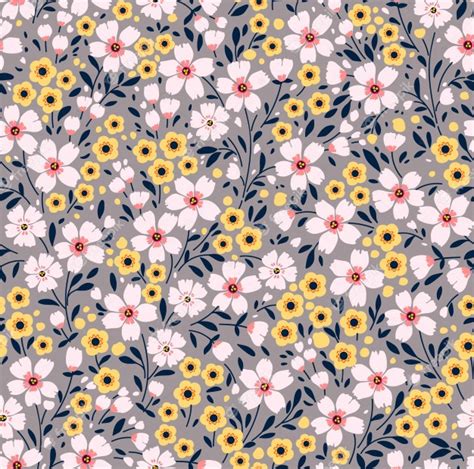 Premium Vector Elegant Floral Pattern In Small Colorful Flowers