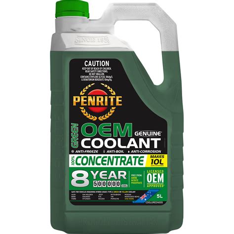 Assuming green coolant is an oat coolant like dexcool the answer becomes a murkier it depend. Penrite Green OEM Coolant Concentrate 5 Litre | Supercheap ...