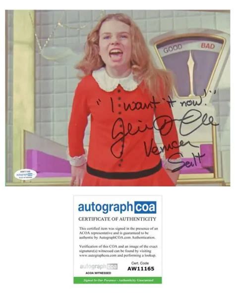 Julie Dawn Cole Willy Wonka Autograph Signed Veruca Salt 8x10 Photo