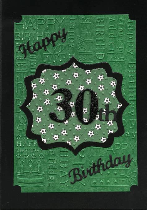 Happy 30th Birthday Male Card Green And Black Great Ideas And