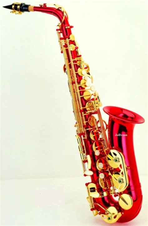Brand New Jollysun Branded Red Alto Saxophone With Case From Jadecity