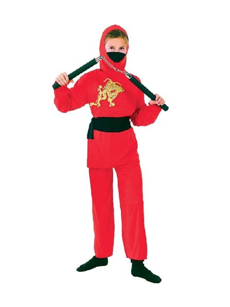 Ninja Boy Red Costumes R Us Fancy Dress