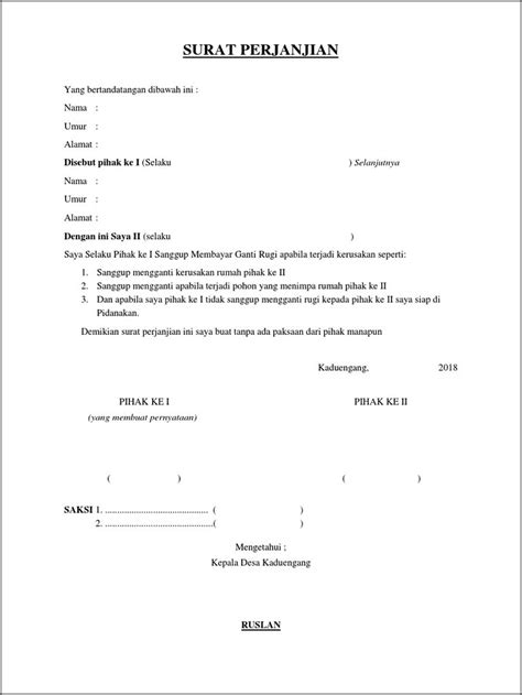 Contoh Surat Pernyataan Kerusakan Barang Surat Permohonan Desain
