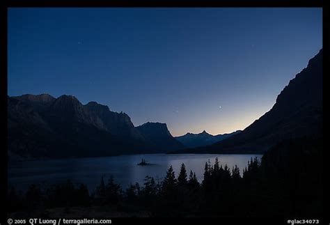 Picturephoto St Mary Lake At Night With Stars Glacier National Park