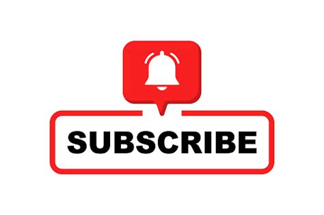 Subscribe Button With Bell Subscribe To Video Channel Red Button