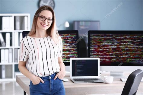 Portrait Of Female Programmer In Office Stock Photo Affiliate