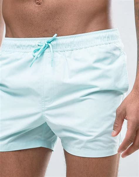 See more ideas about asos, mens fashion, fashion. Lyst - Asos Swim Shorts In Turquoise Short Length in Blue ...